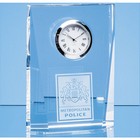 11.5cm Optical Crystal Bevelled Rectangle Clock