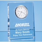 12cm Optical Crystal Tapered Rectangle Clock