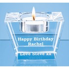 7.5cm Optical Crystal Tapered Tealight Holder*