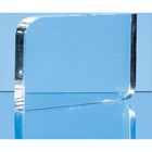 9cm x 15cm Optical Crystal Curved Rectangle Award