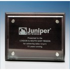 20.5cm x 25.5cm Clear Rectangle mounted on a Mahogany Plaque
