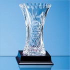15cm Lead Crystal Panelled Flared Vase