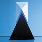 28cm Nik Meller Design Clear Optical Crystal & Cobalt Blue Mixx Award