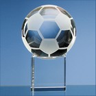 10cm Optical Crystal Football on a Clear Crystal Base