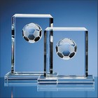 19cm Optical Crystal Football Rectangle Award