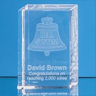 8cm x 5cm x 5cm Optical Crystal Rectangle, H or V