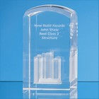 8cm x 5cm x 5cm 3D Engraved Optical Crystal Dome Tower