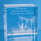 5cm x 5cm 3D Engraved Optical Crystal Cube