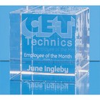 6cm x 6cm 3D Engraved Optical Crystal Cube