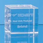 8cm x 8cm 3D Engraved Optical Crystal Cube