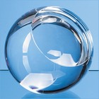 6cm Optical Crystal Sliced Ball with a Flat Front