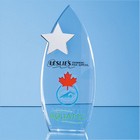 28cm Optical Crystal Arch Award with Silver Star