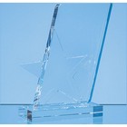 18cm Optical Crystal Mounted Angled Star Award