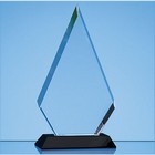 20.5cm Optical Crystal Facet Diamond Award on an Onyx Black Base