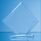 15.5cm x 18cm x 10mm Clear Glass Vision Diamond Award in a Gift Box