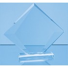 18.5cm x 21.5cm x 10mm Clear Glass Vision Diamond Award in a Gift Box