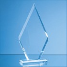 20.5cm x 10.5cm x 10mm Clear Glass Le' Diamond Award in a Gift Box