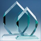 20.5cm x 15.5cm x 19mm Jade Glass Royal Diamond Award