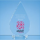 18cm x 11.5cm x 10mm Clear Glass Teardrop Award