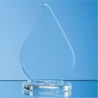 23cm x 15.5cm x 10mm Clear Glass Teardrop Award