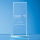 28cm x 9.5cm x 12mm Jade Glass Tall Rectangle Award