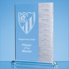 24cm x 17cm x 10mm Clear Glass 'Monthly' Rectangle Award with 12 x Winners Plaques