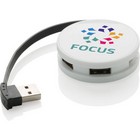 USB Hub with integrated cable