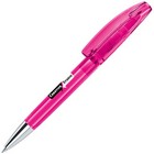 Senator Bridge Clear Plastic Ballpen With Metal Nose Cone