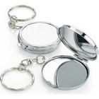 Chrome Compact Mirror Style Keyring