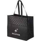 Cross  Quilted Laminated Non-woven Carry-all Tote