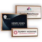 Real Wood Framed Name Badges