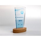 Acrylic Awards with Real Wood Base - small