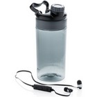Leakproof bottle with wireless earbuds
