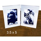 Classic Silver Plated Double Photoframe 3.5 X 5