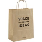 Medium twisted handle kraft bag in white or brown