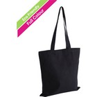 Intrepid 8oz Black Canvas Shopper with long handles