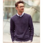 Russell Collection Cotton V Neck Sweater