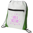 Contrast non-woven drawstring backpack