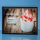 17.5cm x 22.5cm x 5mm Clear Glass Rectangle mounted on a 17mm Thick Black Wood Plaque