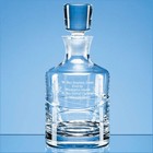 0.75ltr Diamante Round Decanter with Spiral Design Cutting