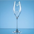 320ml 'Just For You' Diamante Prosecco Glass with Spiral Design Cutting