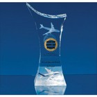 23cm Optical Crystal Pointed Slope Award