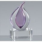 13cm Handmade Glass Heather Teardrop Award