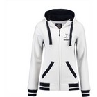 L&S Heavy Sweater Hooded Jacket Contrast ladies