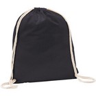 Westbrook 5oz Cotton Drawstring Bag.-Black