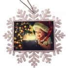 Snowflake Ornament with String (Full Colour Print)