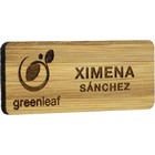 Personalised bamboo name badge laser engraved