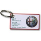 printed plastic card keyring