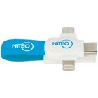 Magnetic Cross USB Cable Keyring - 3-in-1