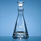 0.75ltr Handmade Bubble Base Pyramid Decanter